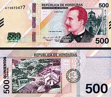 *500 Lempiras Honduras 2022, P113 UNC - Kliknutím na obrázok zatvorte -